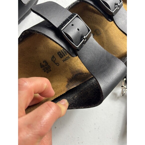[Birkenstock Mens Arizona Birko-Flor Black Sandals Size 10 Men’s